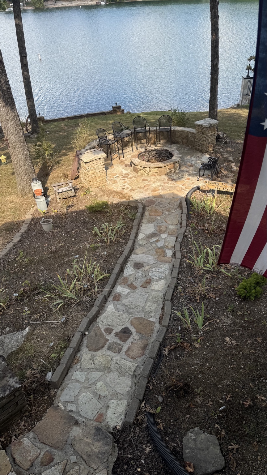 Patio and walkway after cleanup